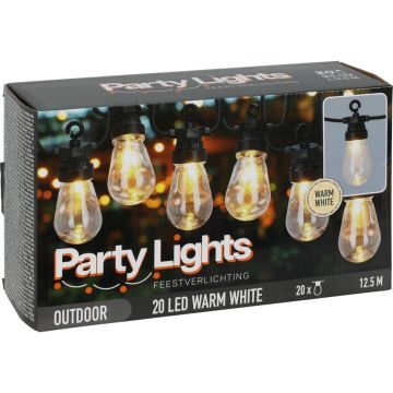 Ghirlanda luminoasa exterior, party lights, 20 LED-uri, 12.5 m