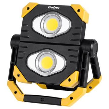 Reflector LED REBEL URZ3607, 2 x 9.5W COB, baterie 3.7V 5AH, 6500 K, 2000 lm