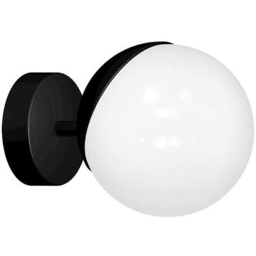 Aplica Sfera, 1xE14, 40 W, metal/sticla, negru