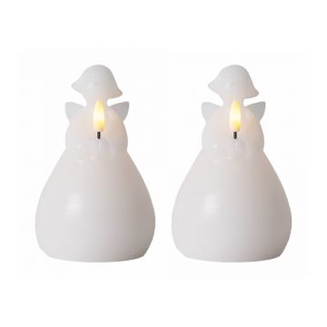 Decorațiune luminoasă de Crăciun albă 2 buc. ø 6,5 cm Lucia – Sirius