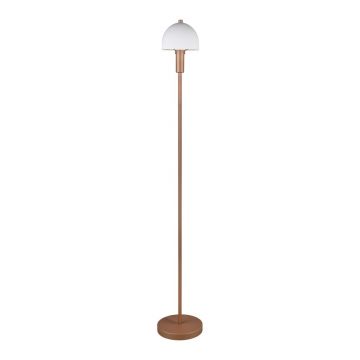 Lampadar în culoarea bronz cu abajur din sticlă (înălțime 120 cm) Glenn – Trio