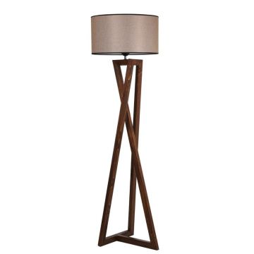 Lampadar maro cu abajur textil (înălțime 149 cm) Maçka – Opviq lights