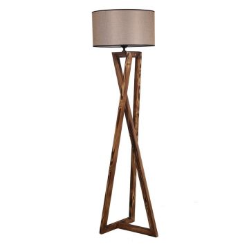 Lampadar maro cu abajur textil (înălțime 166 cm) Maçka – Opviq lights