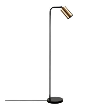 Lampadar negru/auriu cu abajur din metal (înălțime 120 cm) Emek – Opviq lights