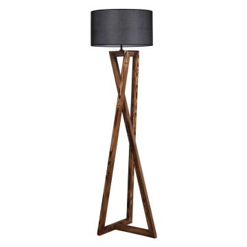 Lampadar negru/maro cu abajur textil (înălțime 166 cm) Maçka – Opviq lights