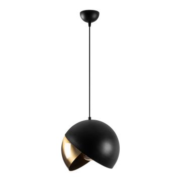 Lustră neagră/în culoarea bronz cu abajur din metal ø 30 cm Pacman – Opviq lights