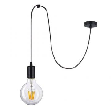 Pendul Adviti LINO AD-LD-6358BE27, 1 x 60W, E27, IP20, metal, Negru