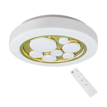 Plafoniera led Bubbles, 30 W, alb/auriu, 39 cm