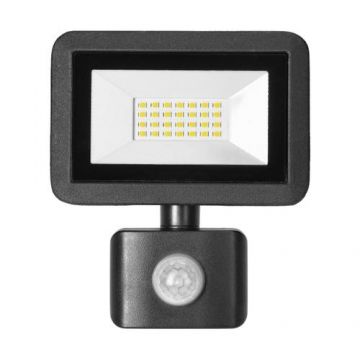 Proiector Adviti Faro AD-NL-6253BLR4, cu senzor de miscare, 20W, LED SMD, 1600lm, IP65, 4000K, aluminiu, Negru