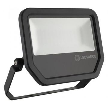 Proiector LED Ledvance pentru exterior, SYM 100 BK, 50W, 100-277V, lumina neutra (4000K), 6000 lumeni, IP65, IK07, durata de viata 70.000 ore, dimensiuni 206x218x46mm