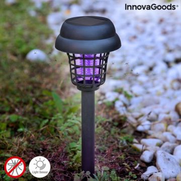 Lampa solara de gradina cu functie anti-tantarii 2 in 1, Garlam InnovaGoods, Ø9.5x34.5 cm