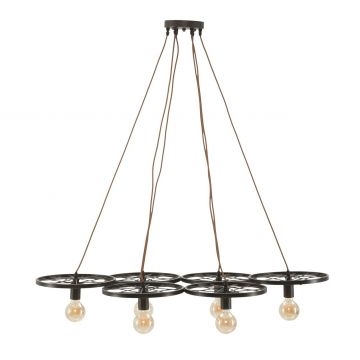 Lustra  Industrial Circle, Mauro Ferretti, 6 x E27, 20W, 110x60x6 cm, fier