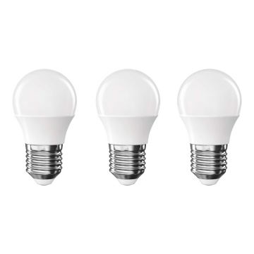 Becuri LED E27, 3 buc. cu lumină albă caldă 4 W – EMOS