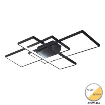 Lustra Luxane LED metal negru 105x60x7 cm