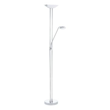 Lampadar argintiu LED cu abajur din sticlă (înălțime 180 cm) BAYA LED – EGLO