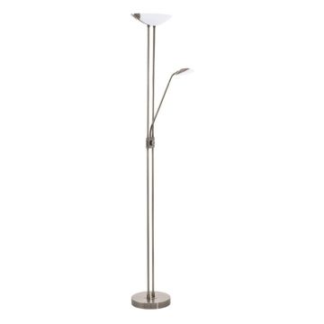 Lampadar în culoarea bronz LED cu abajur din sticlă (înălțime 180 cm) BAYA LED – EGLO