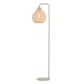 Lampadar bej cu abajur textil (înălțime 156,5 cm) Elati – Light & Living