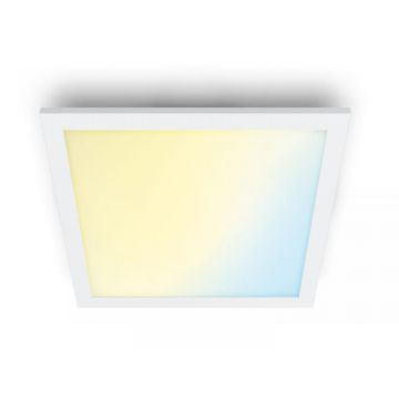 Panou LED WiZ Panel SQ, Wi-Fi, control vocal, 36W, 3400 lm, lumina alba(2700-6500K), IP20, 60cm, Alb