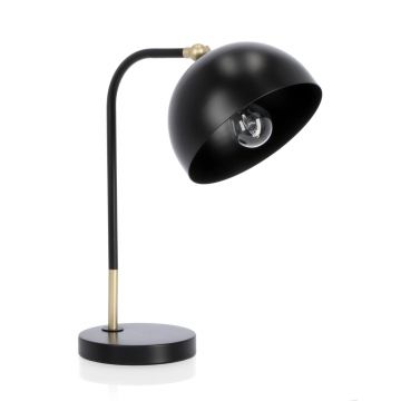 Lampa de masa Glasgow, Bizzotto, 32.5x20x41 cm, 1 x E27, 25W, otel, negru