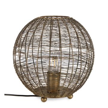 Lampa de masa Inay, Bizzotto, D26x26 cm, 1 x E27, 25W, metal, auriu