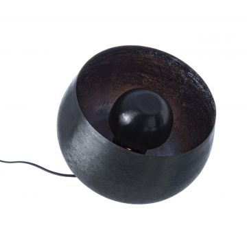 Lampa de masa Ishan, Bizzotto, D28x24.5 cm, 1 x E27, 25W, otel, negru