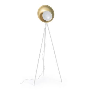 Lampadar Design, Bizzotto, 87x56x155 cm, 1 x E27, 60W, otel, alb