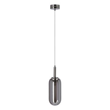 Lustră gri antracit LED cu abajur din sticlă ø 13 cm Fiuggi – Candellux Lighting