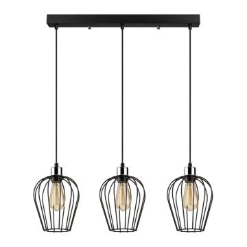 Lustră de 3 becuri Opviq lights Tel Long, negru