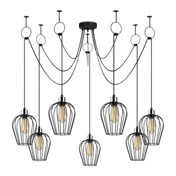 Lustră de 6 becuri Opviq lights Tel, negru