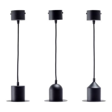 Set 3 lustre pendul EMKO Hat, negru