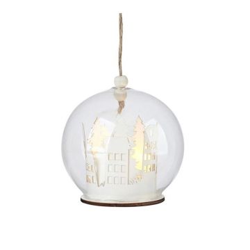 Decorațiune luminoasă de Crăciun albă suspendată ø 9 cm Myren – Markslöjd