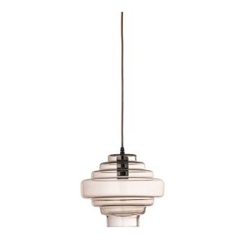 Lustră maro cu abajur din sticlă ø 27 cm Ilua – Bloomingville Lustră maro cu abajur din sticlă ø 27 cm Ilua – Bloomingville